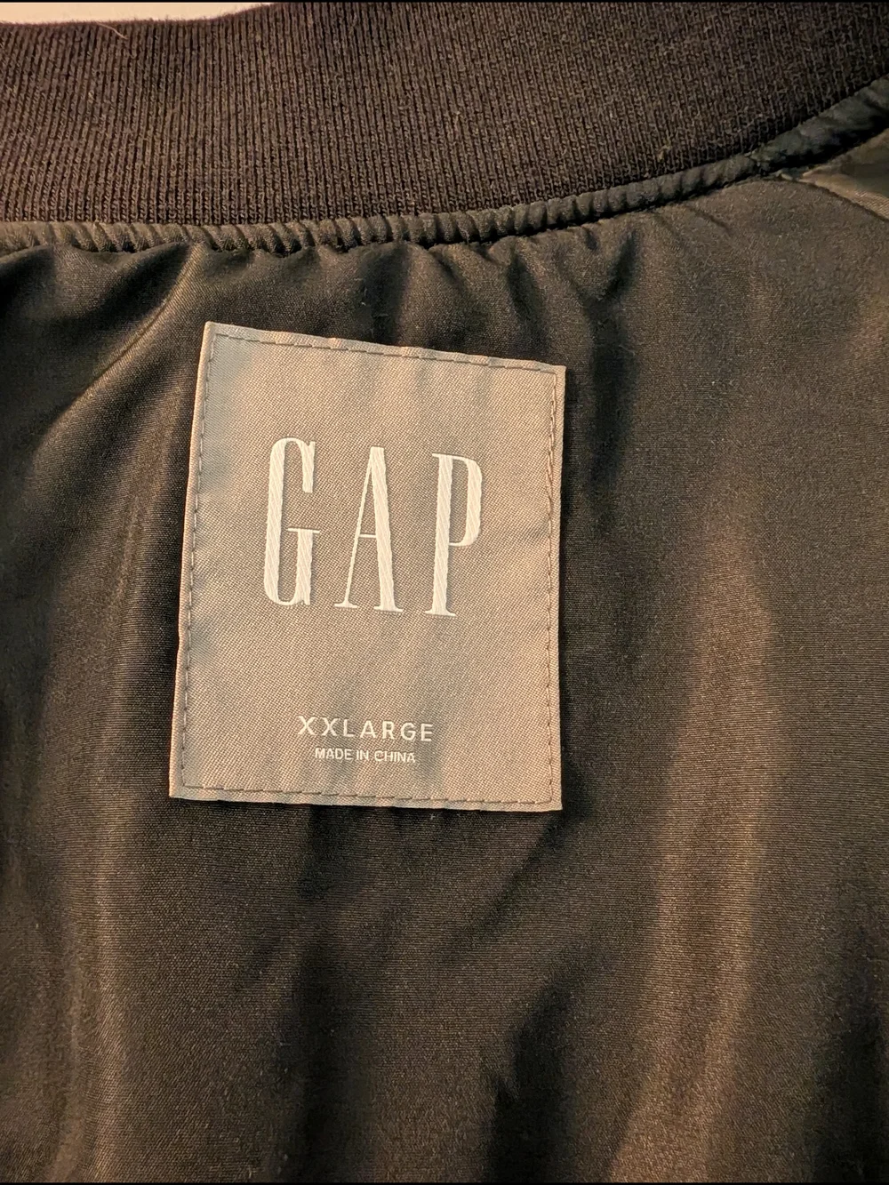 GAP Men's Dark Gray Bomber Jacket - Zip Front